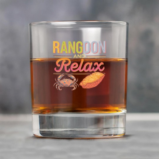 Crab Rangoon Lover American Chinese Sea Food Rock Glasses