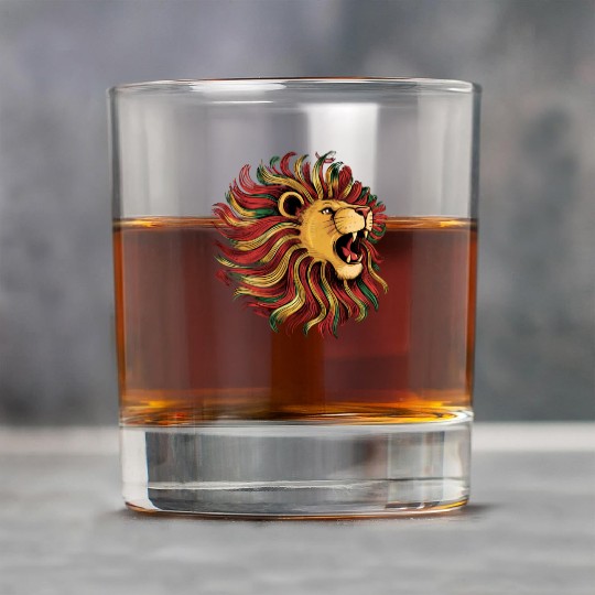 I'm black History powerful African Lion Juneteenth Rock Glasses