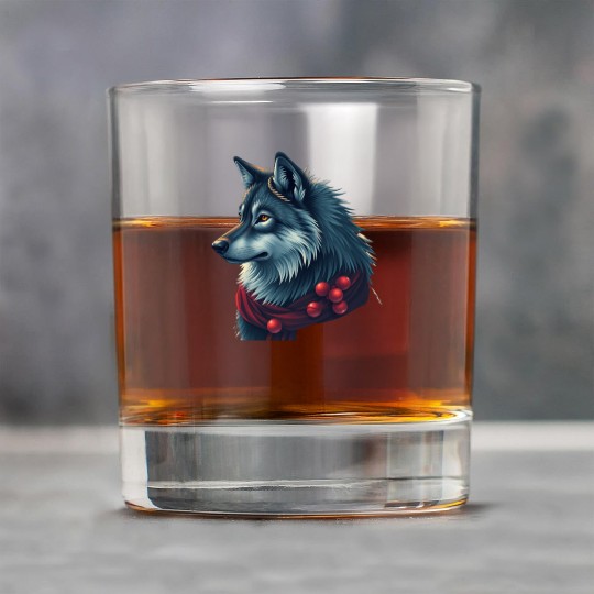 Winter Wolf Holiday Rock Glasses