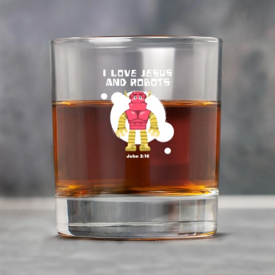 I Love Jesus and Robots, John 3:16 Rock Glasses