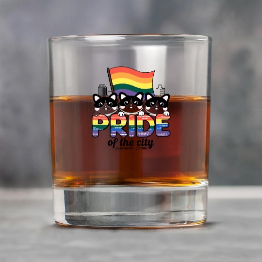 Pride of Jacksonville City Florida USA Rainbow Fla Rock Glasses