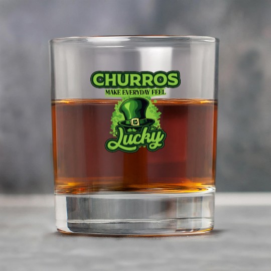 Churros Make Everyday Feel Lucky St Patricks Day Rock Glasses