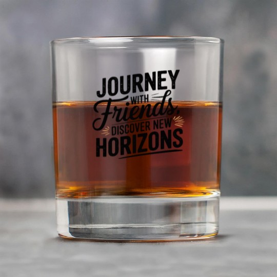 Journey with Friends adevnture travel quote text Rock Glasses