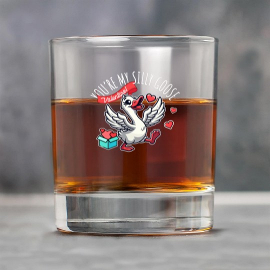 You’re My Silly Goose – Funny Valentine Design Rock Glasses