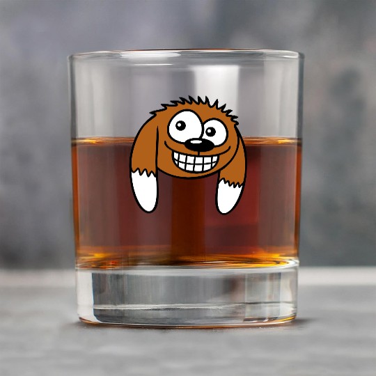 Dog Looks Funny Cheeky Grin Happy Smile Fun Comic Rock Glasses