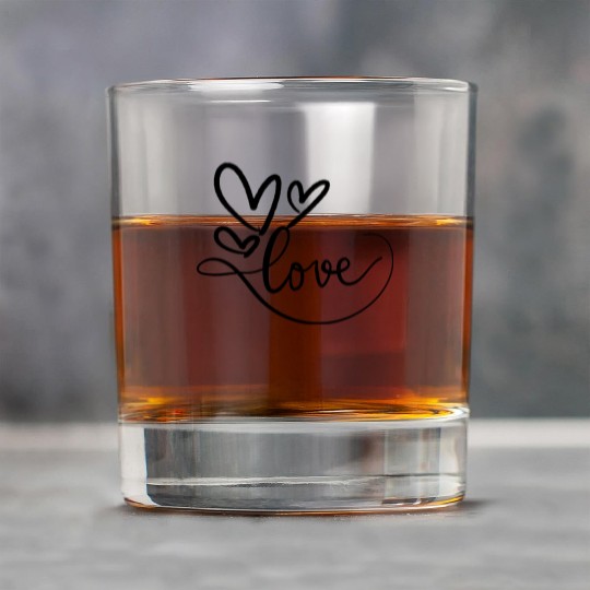 all we need is Love in valentine Rock Glasses