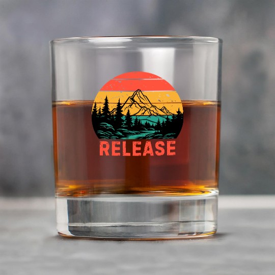 Release Vintage Sunset Mountain Lake Forest Rock Glasses