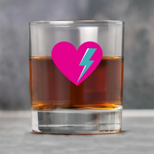 Heart with Lightning Bolt Rock Glasses