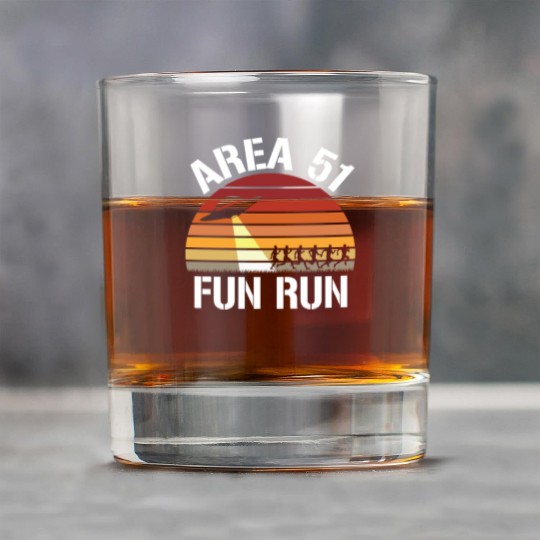 Area 51 Fun Run I Aliens UFO Roswell Alien Rock Glasses