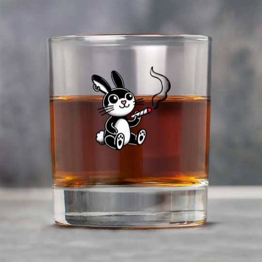 Chill Bunny: Smoke & Hop Rock Glasses