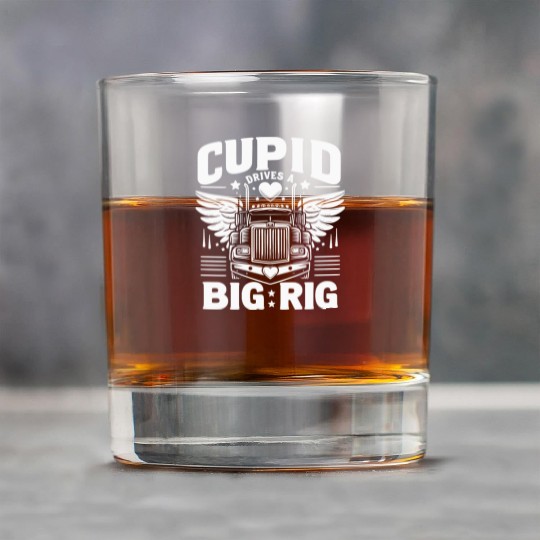 Cupid Drives a Big Rig Rock Glasses