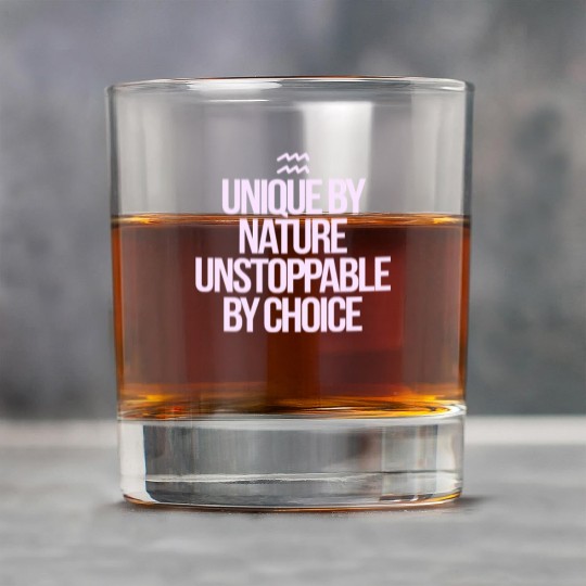 Unique By Nature Aquarius Character Zodiac Rock Glasses