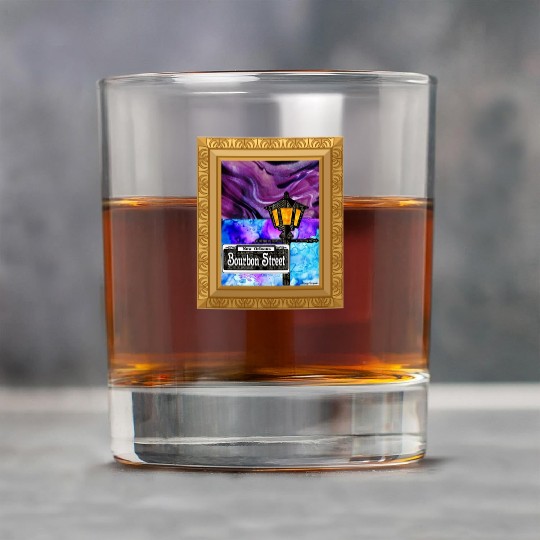 Purple Framed Bourbon Street Lamp Post Rock Glasses
