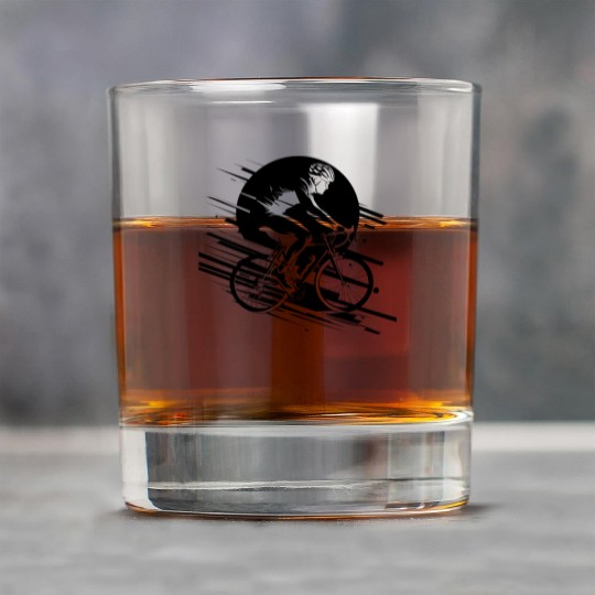 Cycling Guy Drawing Rock Glasses