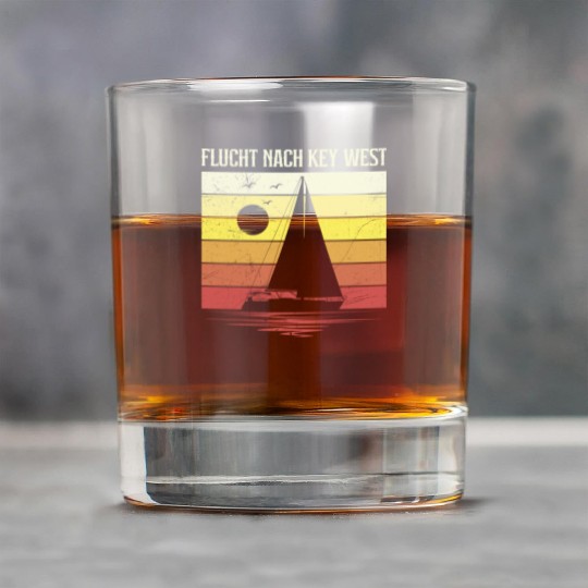 Florida ESCAPE TO KEY-WEST Sailing Florida Rock Glasses