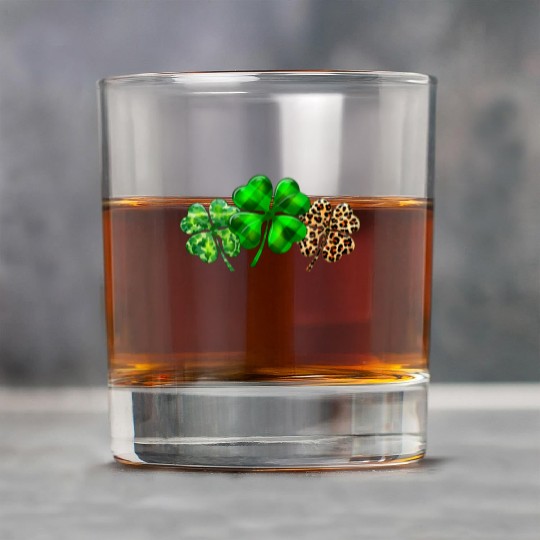 Plaid Shamrock Leopard Camouflage St Patricks Day Rock Glasses