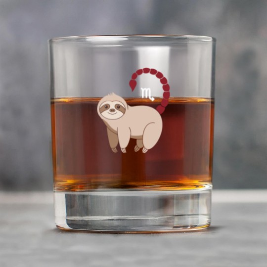 Scorpio Zodiac Sloth with Scorpio Sign Tail Rock Glasses