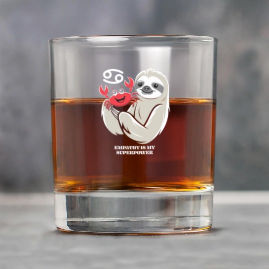 Empathy Is My Superpower: Cancer Zodiac Sloth Rock Glasses