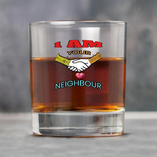 I AM YOUR NEIGHOUR CONNECTICUT AND MASSACHUSETTS Rock Glasses