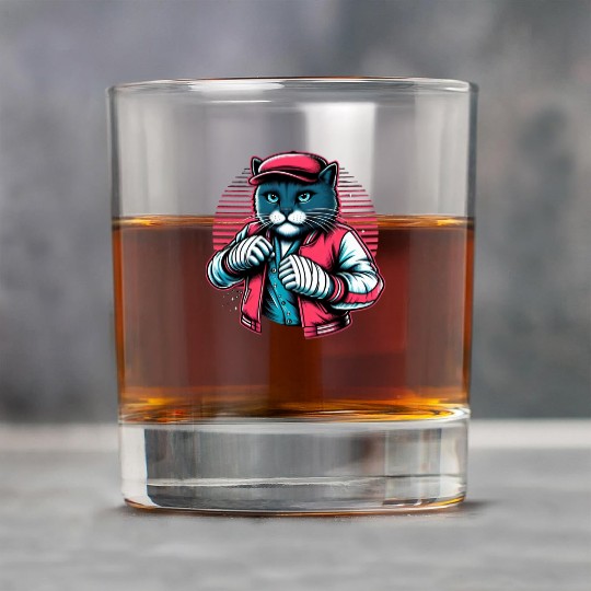Vintage Street Fighter Cat #Vintage #Streetwear Rock Glasses