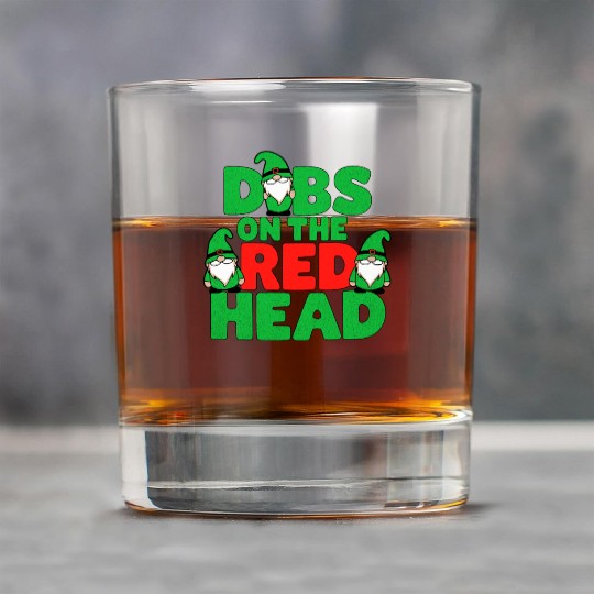 Dibs on The Red Head Irish Gnomes St Patrick's Day Rock Glasses