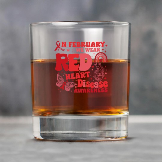 In February We Wear Red Rainbow CHD Awareness Rock Glasses