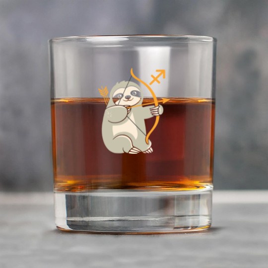 Sagittarius Zodiac Sloth Archer Adventure Rock Glasses