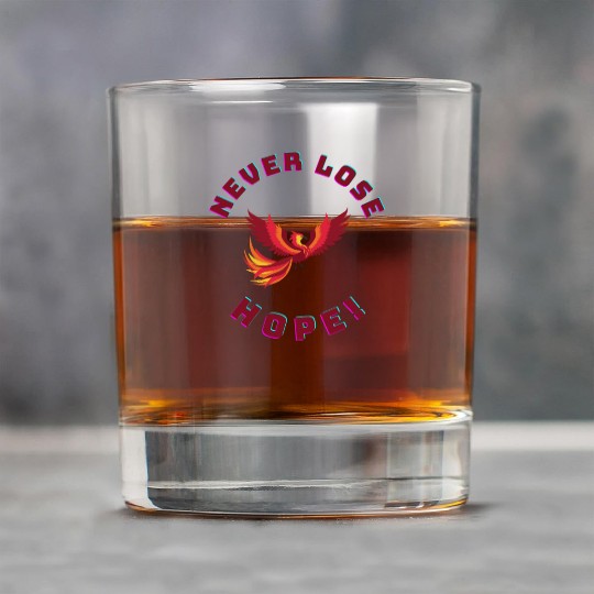 Never Lose Hope – Phoenix Rebirth Inspiration Meme Rock Glasses