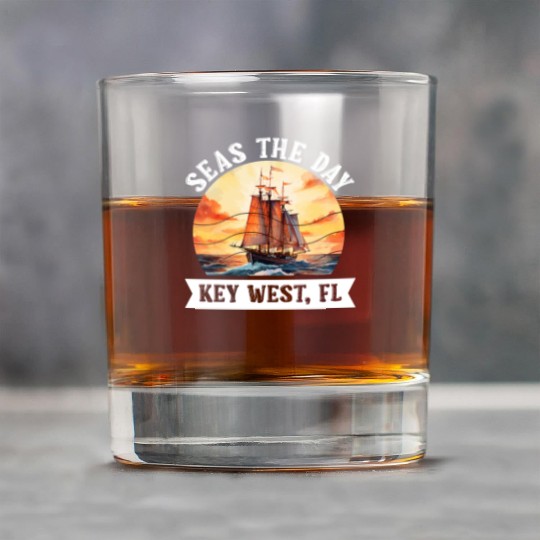 Florida Keys SEAS THE DAY IN KEY-WEST FLORIDA Rock Glasses