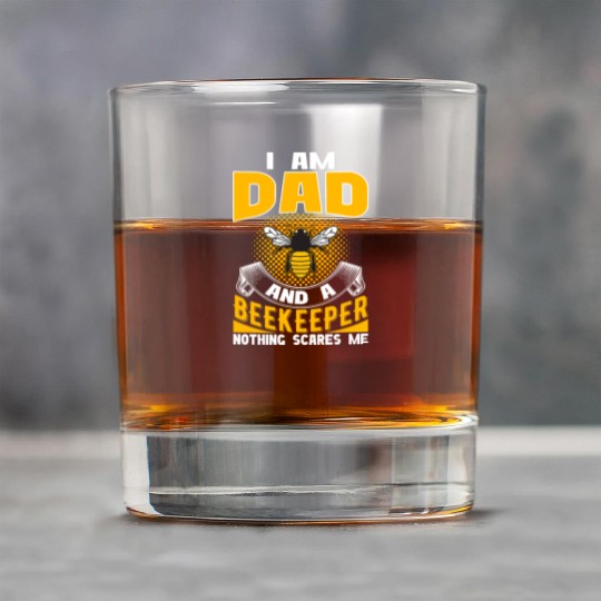 I am Dad and A Beekeeper Nothing Scares Me Rock Glasses