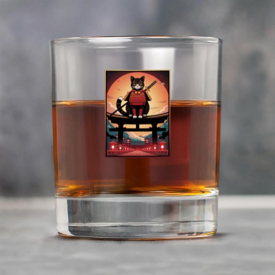 Japanese Cat Samurai Cat Rock Glasses