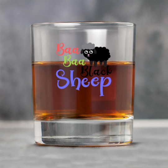 Baa Baa Black Sheep – Whimsical Nursery Rhyme Art Rock Glasses