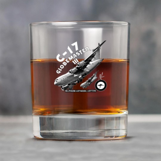 RAAF C-17 Globemaster – Heavy Airlift Power Rock Glasses