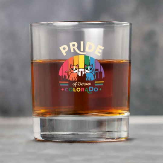 Pride of Dallas City Texas USA Rainbow Flag Rock Glasses