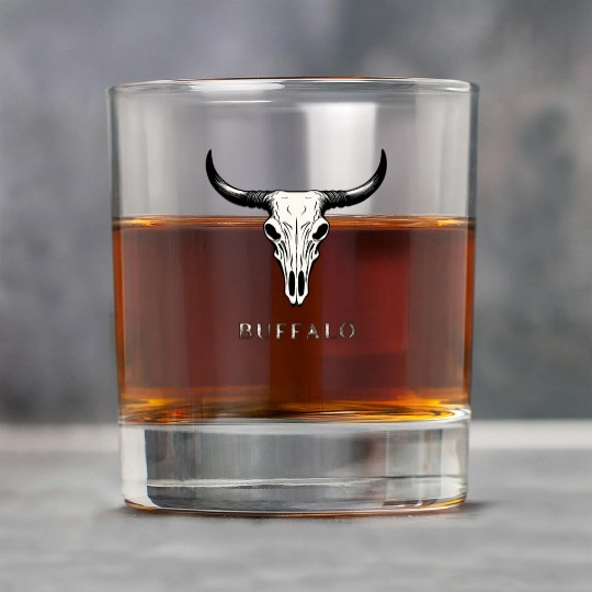 Buffalo Skull Art Rock Glasses