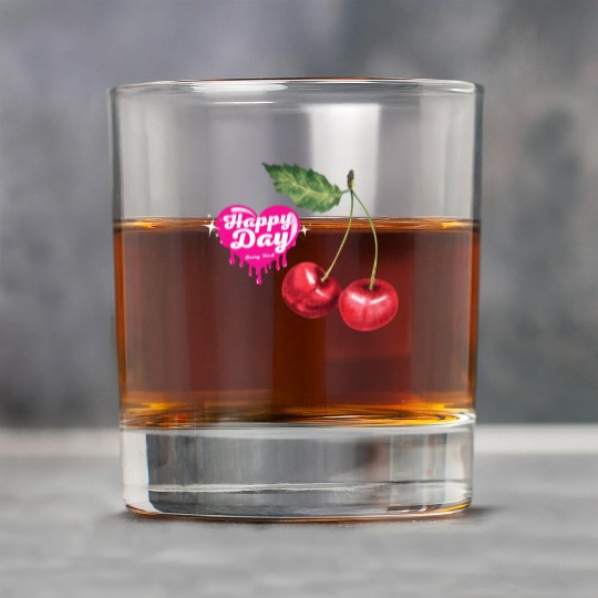 Happy Cherry Day Rock Glasses