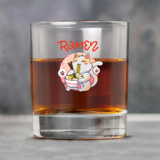 Cute Cat Ramen - Japanese Anime Kawaii Kitty Rock Glasses