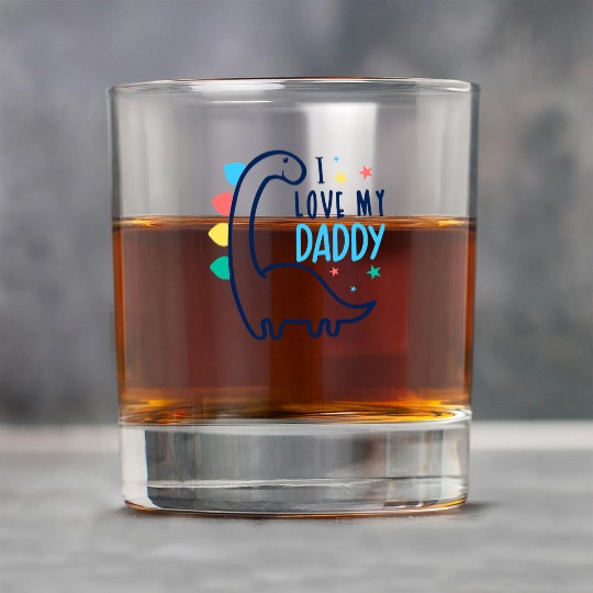 I Love My Daddy Dinosaur Cute Father’s Day Gift Rock Glasses