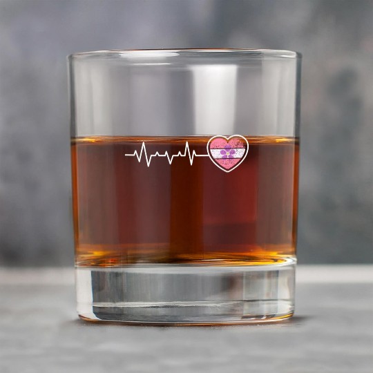 Lesbian Heartbeat Violet Flower Vintage Look Pride Rock Glasses