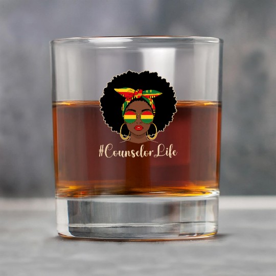 Stylish #CounselorLife African American Pride Rock Glasses