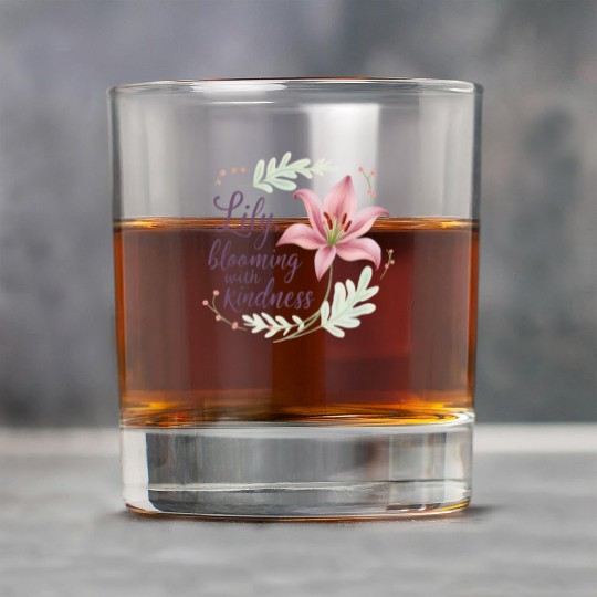 Lily, blooming with kindness Rock Glasses