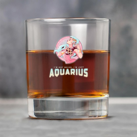 im not weird just aquarius Rock Glasses
