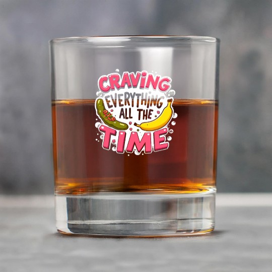 Pregnancy Cravings Funny Maternity Food Baby Bump Rock Glasses