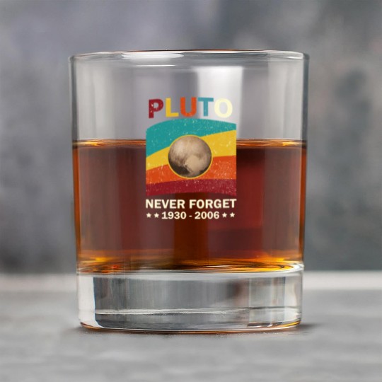 Pluto Never Forget Tribute 1930-2006 Rock Glasses