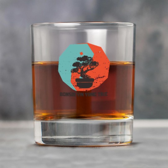 Bonsai Yin Yang Tree Meditative Art Rock Glasses