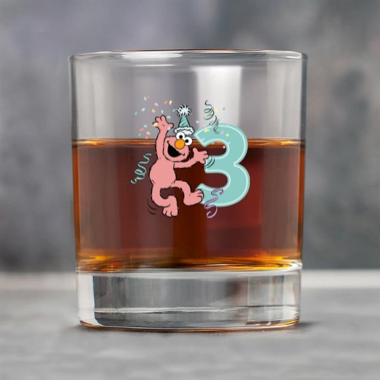 Sesame Street Birthday Design With Elmo 3 Years Rock Glasses