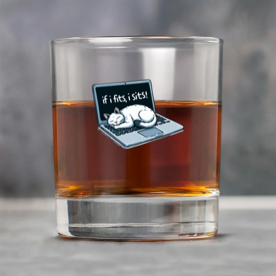 Laptop Cat Nap - If I Fits, I Sits! Rock Glasses