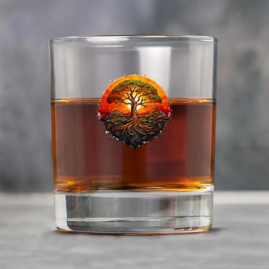 Tree of Life Long Rock Glasses