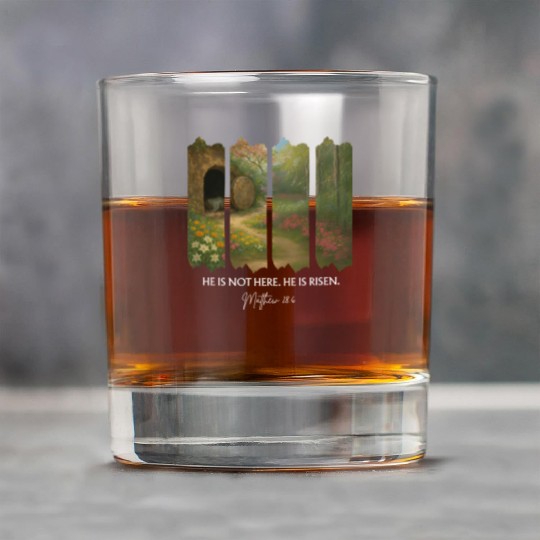 He is Not Here. He is Risen Rock Glasses