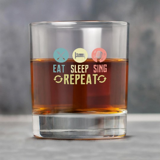 Eat Sleep Sing Repeat Singer Singing Rock Glasses